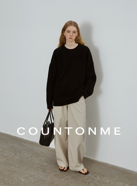 COUNTONME 25AW桂花针工艺绵羊毛圆领毛衣