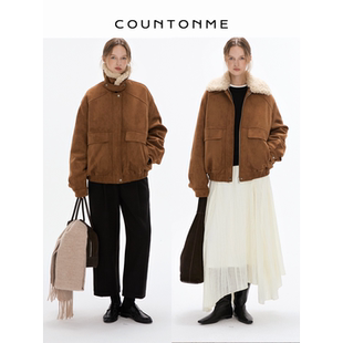 COUNTONME 三星可溯源90白鹅绒可拆卸内胆麂皮鹅绒服 冬日北海道