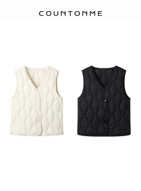 COUNTONME 实穿主义/三星90白鹅绒内搭可调节保暖鹅绒背心马甲