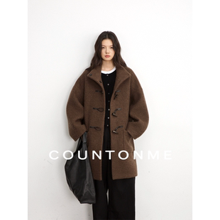 【Itsdani专属】COUNTONME  苏力羊驼毛牛角扣百搭廓形中长款大衣