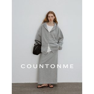 圆领 重磅廓形连帽卫衣开衫 半身裙 极简松弛感 COUNTONME