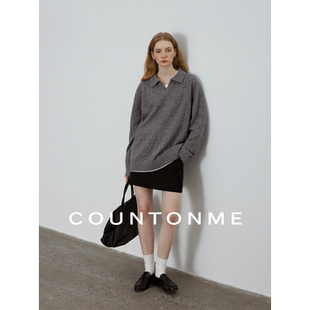 V领绵羊毛针织毛衣 COUNTONME