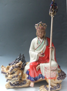陶瓷石湾公仔地藏王唐僧工艺品