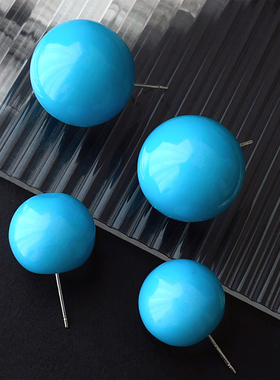 RTZHANG 韩国克莱茵蓝色圆球球耳环女气质高级感小众时尚耳钉耳饰