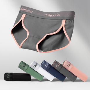 CalienKeler女士内裤 纯棉无痕运动100%抗菌全棉女生三角运动透气