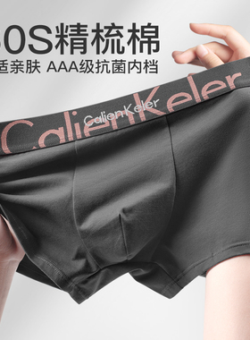 CalienKeler纯棉男生内裤平角运动男士100%全棉秋冬款四角短裤头