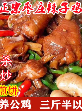 枣庄滕州名吃现炒散养特产辣子鸡