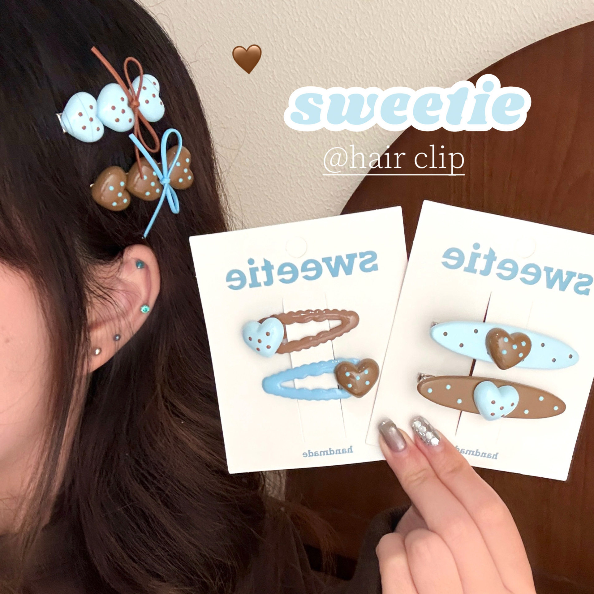 新款百搭波点爱心星星发夹发卡少女心复古碎发刘海夹气质BB夹发饰