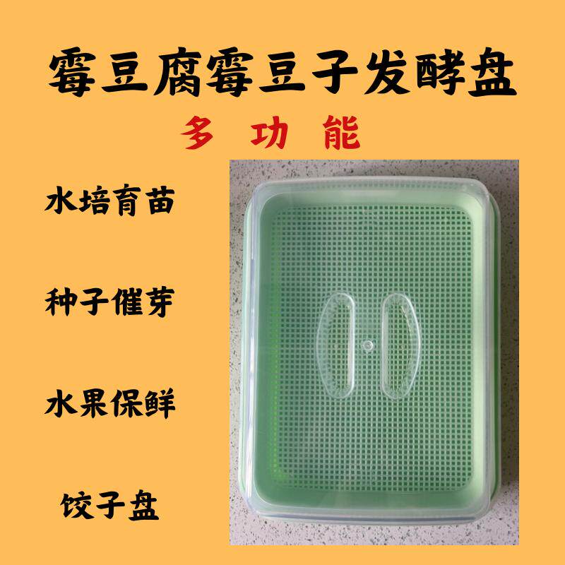 豆腐发酵盘毛霉豆腐全套透明发酵盒催芽盒发芽神器育苗盘带盖