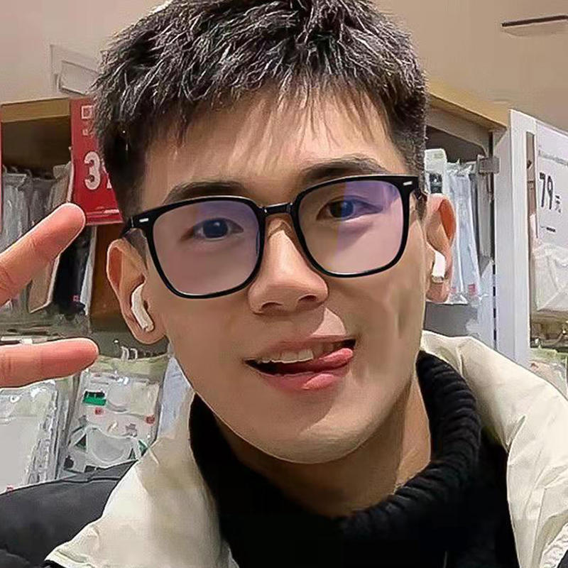 黑色眼镜框男防蓝光辐射可配近视