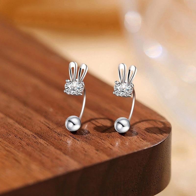 拧扣耳钉女可爱轻奢兔子设计精致简约百搭甜美学生养耳洞免摘耳环,饰品/流行首饰/时尚饰品新,耳钉,淘宝优惠券,粉丝福利购,淘宝优惠卷