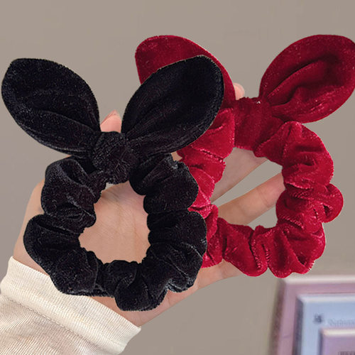 拉夏莉亚丝绒蝴蝶结发圈