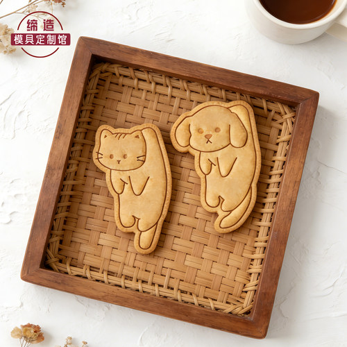 呆呆猫狗卡通可爱饼干模具冰箱贴