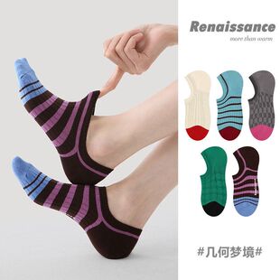 Renaissance袜子女夏季 透气短袜复古针织吸汗不掉跟隐形船袜 薄款