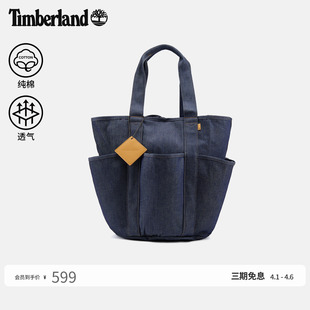 休闲单肩手拎包A42XF Timberland添柏岚官方中性37L牛仔托特包新款