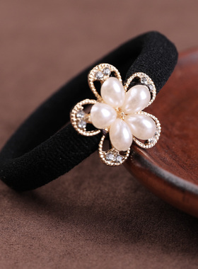 凤仪（饰品）珍珠发圈简约户外发绳简约宫廷碎发皮筋头绳古风皮筋