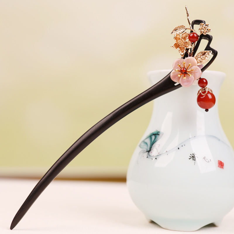 凤仪（饰品）古风簪子红玛瑙发簪