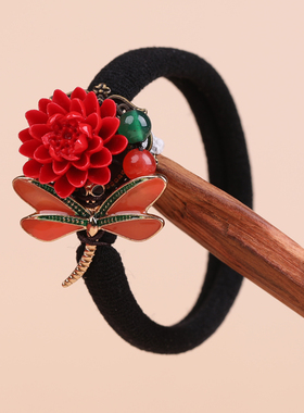 凤仪（饰品）红色本命年发圈仙气百搭皮筋头绳女扎头发小清新发带