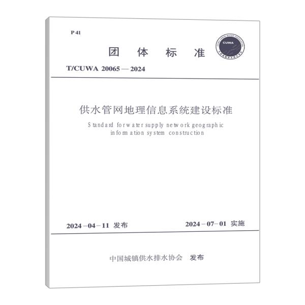 T/CUWA 20065-2024 供水管网地理信息系统建设标准