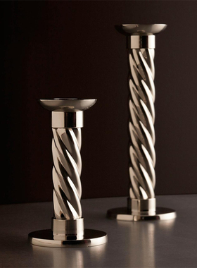 L'OBJET24K镀金进口手绘Carrousel欧式螺旋合金烛台调料珠套装