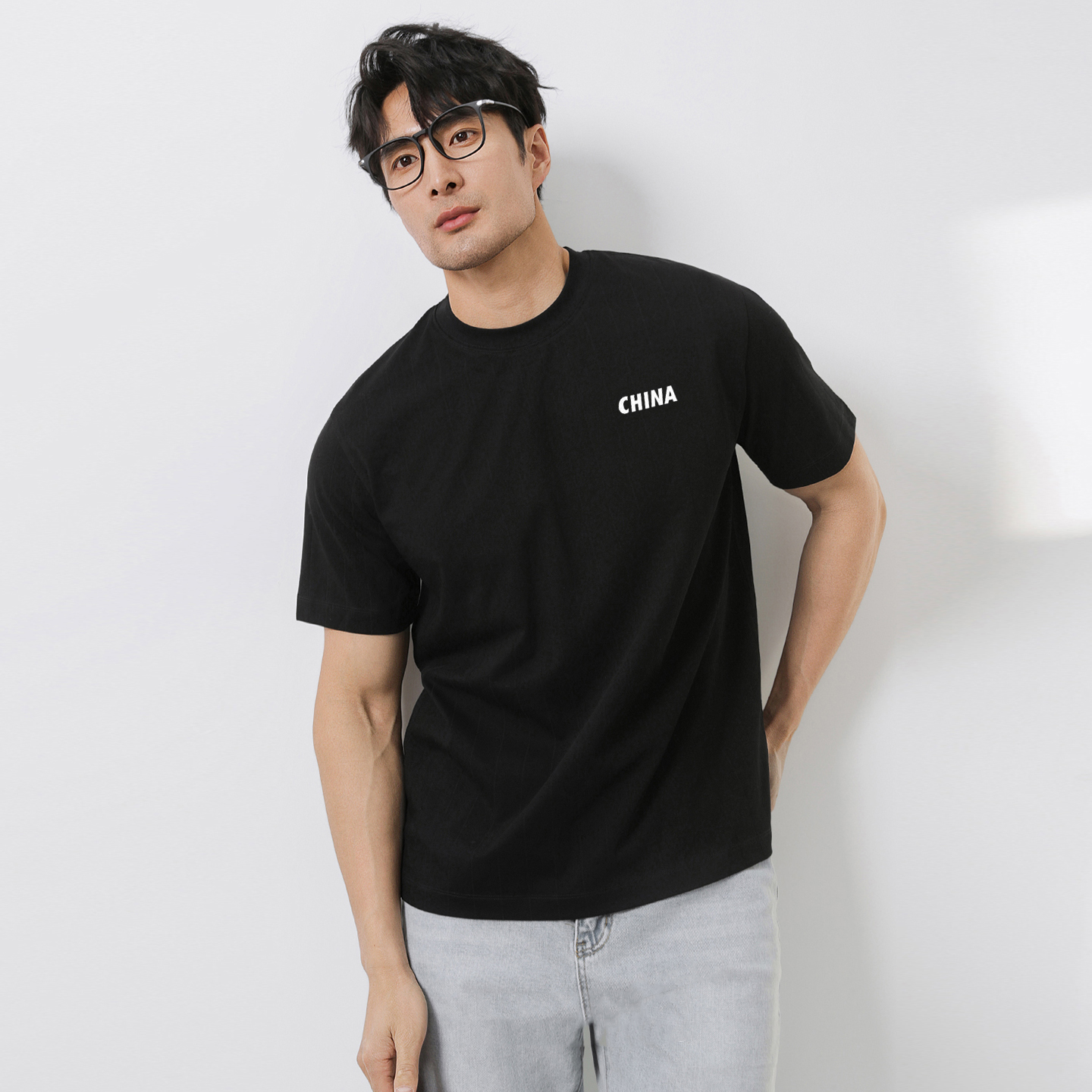 夏季冰丝短袖男士套装