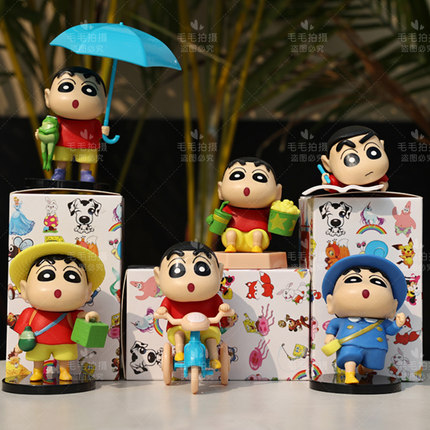 网红蜡笔小新盲盒日常系列手办摆件可爱生日礼物搞笑儿童玩具玩偶