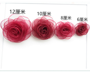 外套表演玫瑰花头花职业配品女网红 精致布艺绢纱胸花胸针别针时尚