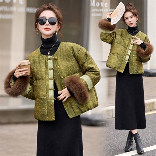 国风羽绒服女短款2025年冬季新款百搭新中式白鸭绒外套配真狐狸毛,女装/女士精品,棉衣/棉服,淘宝优惠券,粉丝福利购,淘宝优惠卷