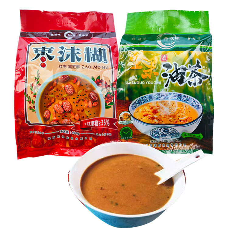 陕西特产鑫统领枸杞枣沫糊400g小袋装早餐粥红枣甜粥红枣糊油茶