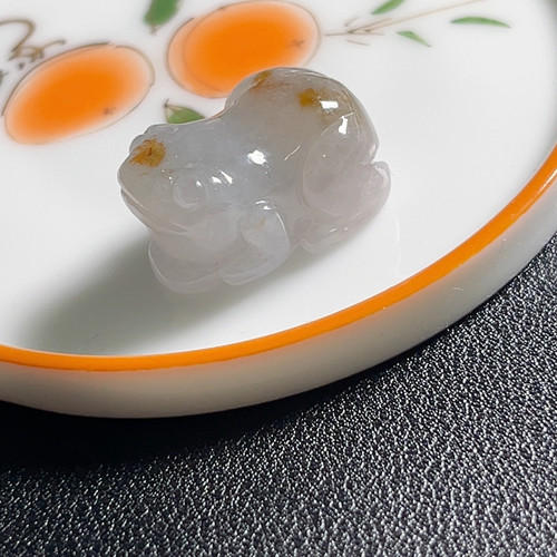 d66翡翠特色洒金青蛙吊坠23-15-12mm