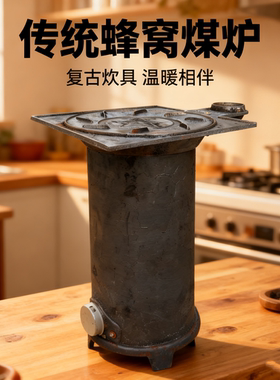 铸铁蜂窝煤取暖炉节能生铁煤球采暖家庭养殖火炉家用升温做饭炉子