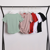 薄款 瑜伽服女高级感普拉提训练跑步运动短袖 健身上衣夏季