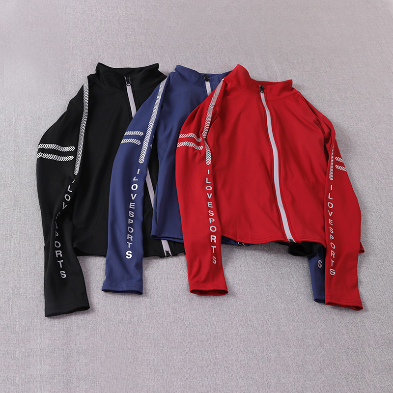 女立领拉链外套瑜伽外套