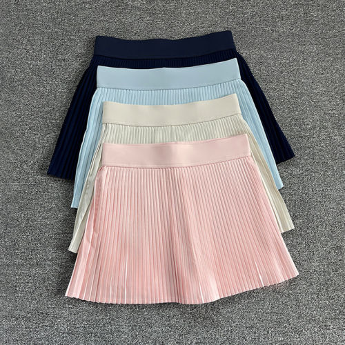 lulu同款Varsity百褶风琴裙运动网球裙速干防走光健身羽毛球短裙