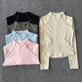运动外套女春秋修身 普拉提瑜伽服上衣 专业速干衣跑步显瘦运动长袖