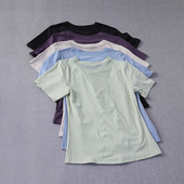t恤宽松跑步瑜伽服速干健身服上衣夏季 跑步运动套装 女短袖 tshirt