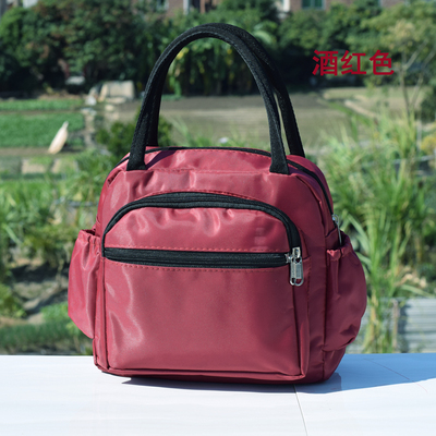 纯色加厚午餐袋牛津布手拎便当包