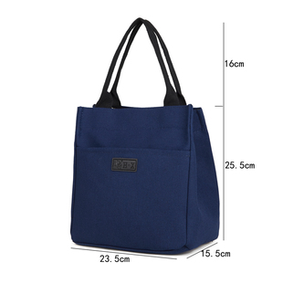 加厚帆布耐用耐脏上课带书时尚手提包上班饭盒袋收纳袋手拎包女