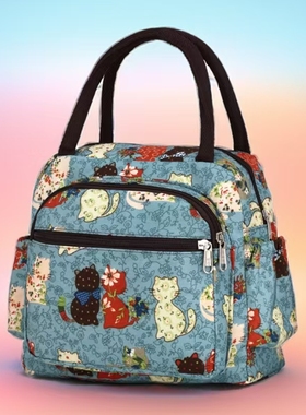 加厚五层拉链袋多层口袋子妈咪出门带娃手提包买菜零钱包手拎包