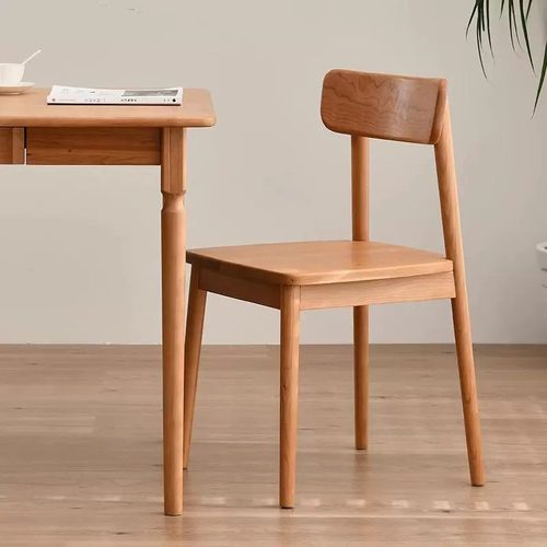 北欧实木餐椅日式简约靠背椅