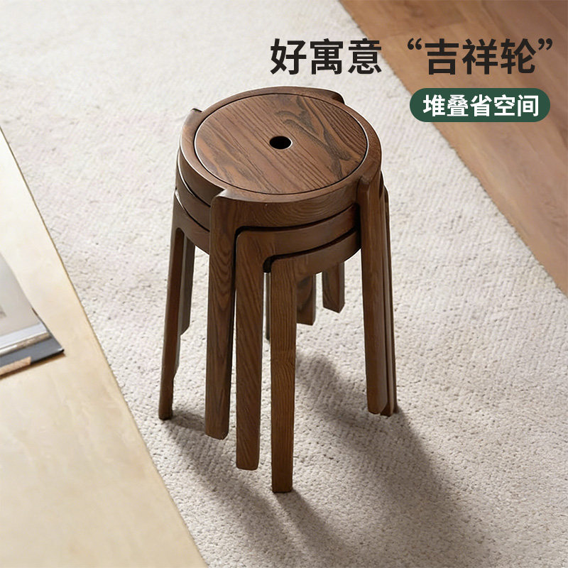 北美黑胡桃木全榫卯原木可叠放图片