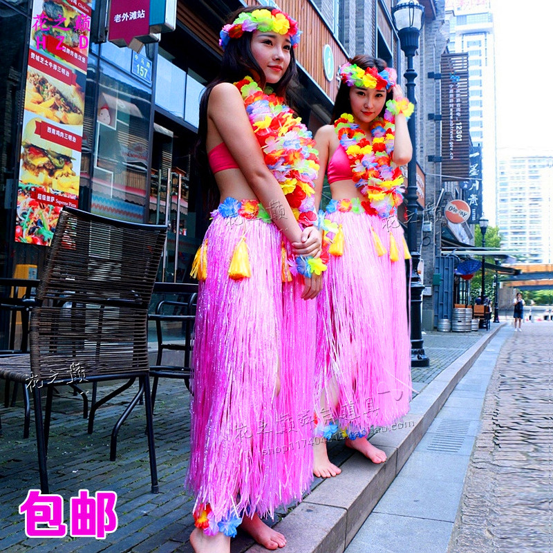 草裙舞服装成人舞夏威夷草裙花环草裙舞套装