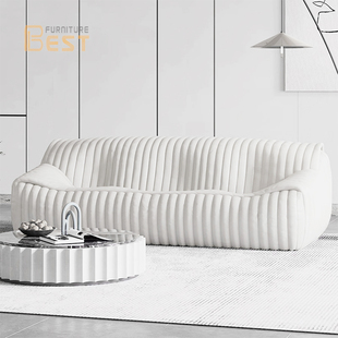 Cinna 客厅家具带扶手沙发 Sandra北欧设计师三人位皮艺沙发经典