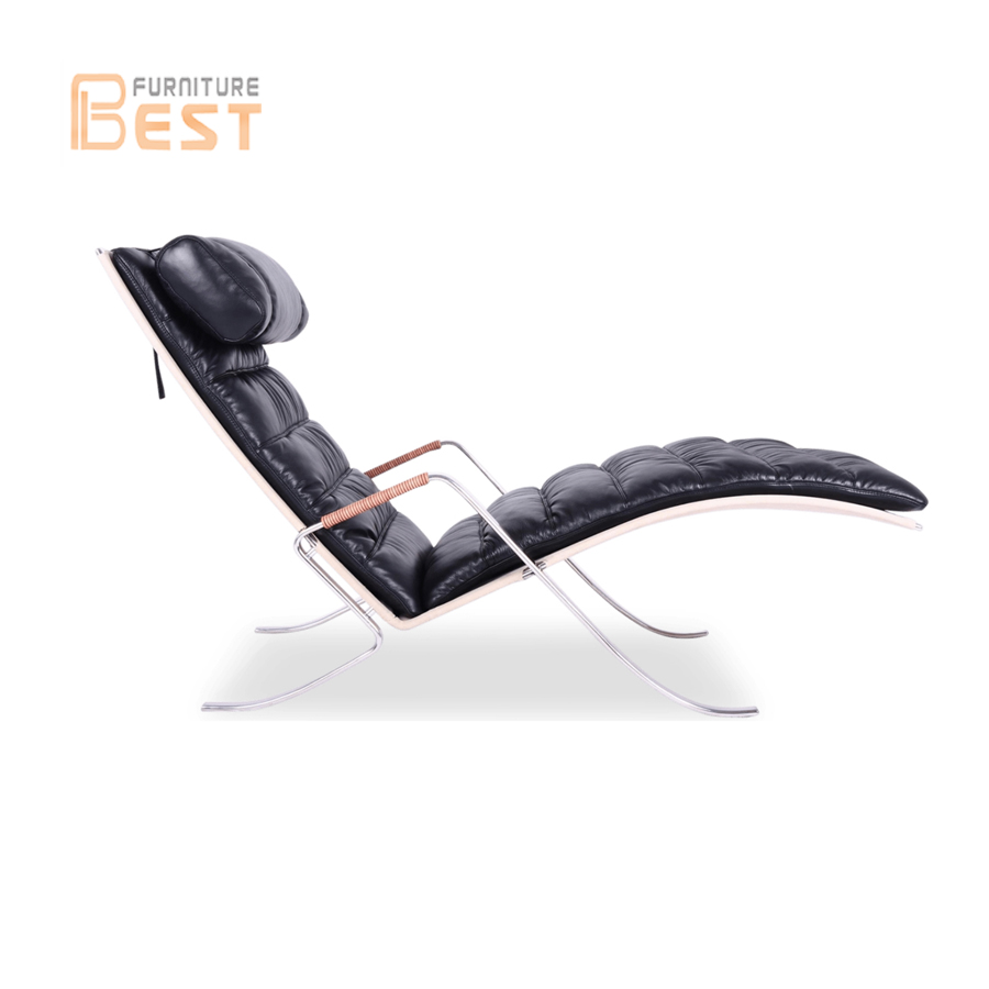 FK87躺椅北欧设计师休闲单椅简约成人休闲皮艺午休椅