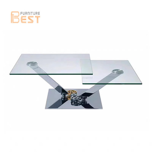 Astrolab Coffee Table Roche机械齿轮茶几设计师可旋转钢化玻璃