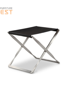BEST贝斯特PK91 stool Poul Kjaerholm北欧设计沙发凳折叠换鞋凳
