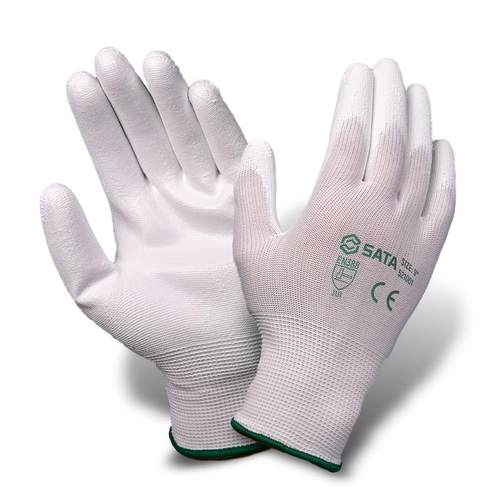 世达13针白PU涂掌手套