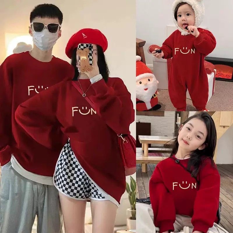 婴儿亲子装新款一家三口卫衣图片