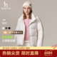 专柜正品 Hazzys哈吉斯纯色宽松立领羽绒服女秋冬休闲保暖外套