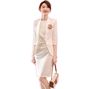 职业装连衣裙高级感气质女神范面试西装主持人正装工作服高端套装